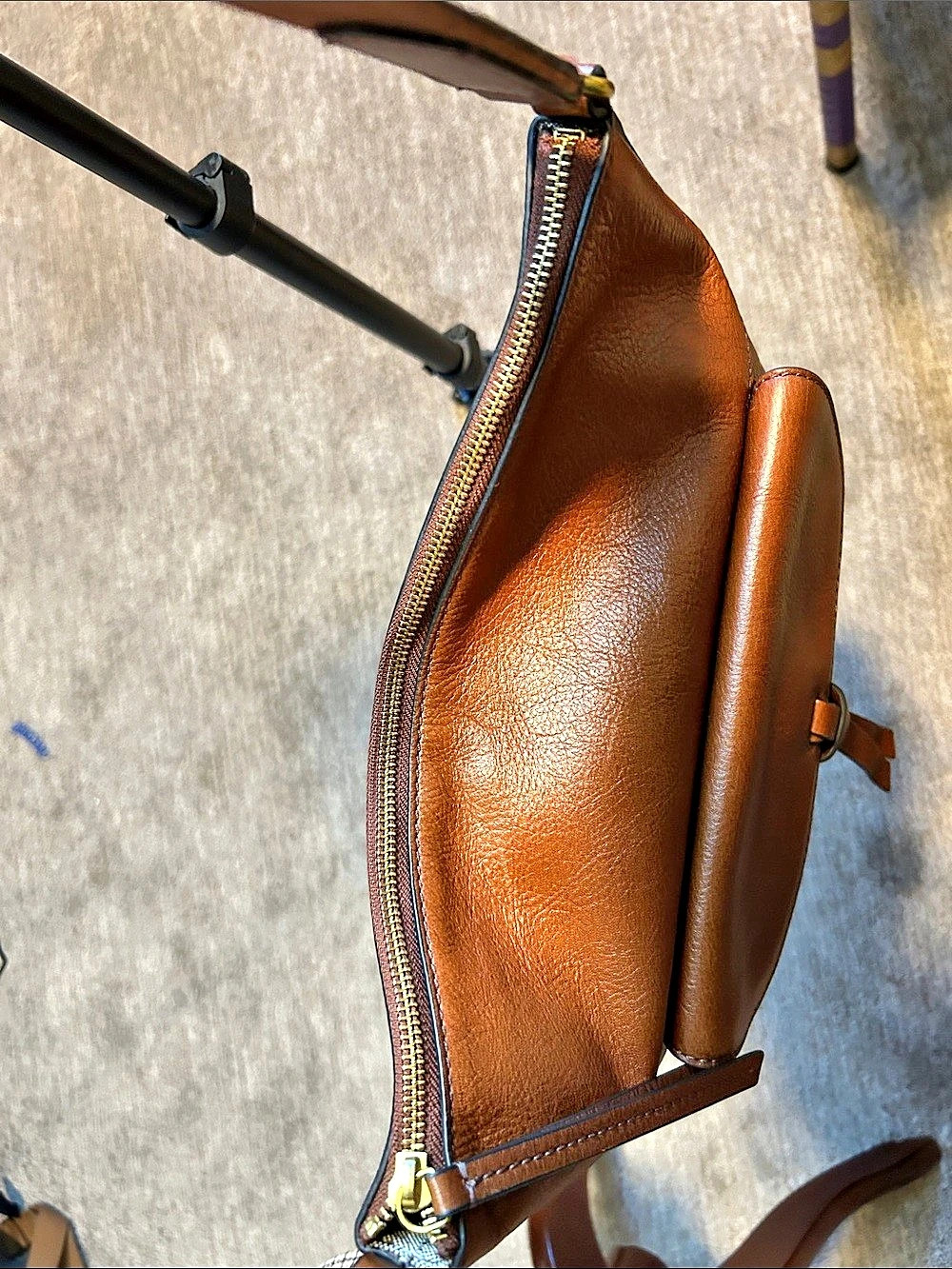 Fossil Maya Hobo Brown Crossbody Bag - Picture 3 of 16